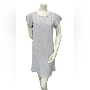T.la Anthropologie Striped Flutter Sleeve T-Shirt Dress – Size Small